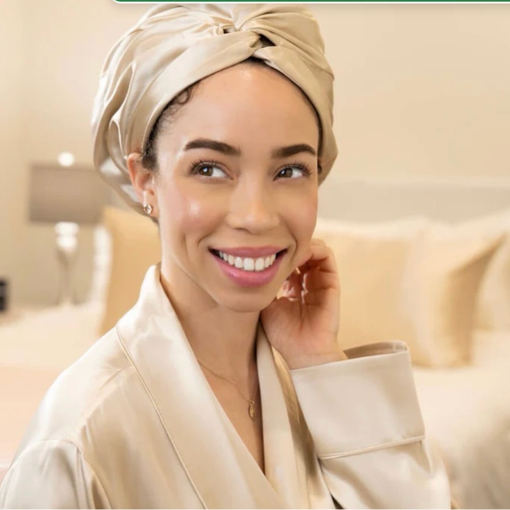 Bliss Ivory Silk Hair Bonnet